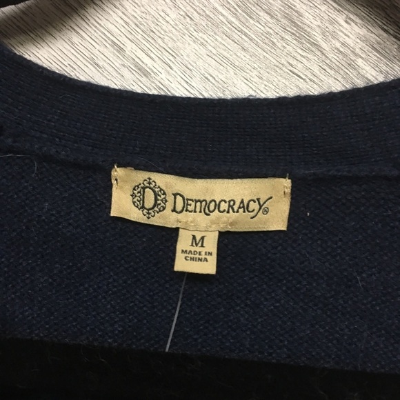 Democracy | Striped Girlfriend Cardigan Sweater M - Picture 5 of 7
